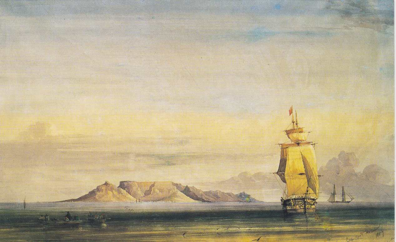 Table Bay painted By Thomas William Howler(1812-1869), Greetings Card