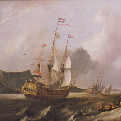 Dutch Naval Squadron in Table Bay, Greetings card