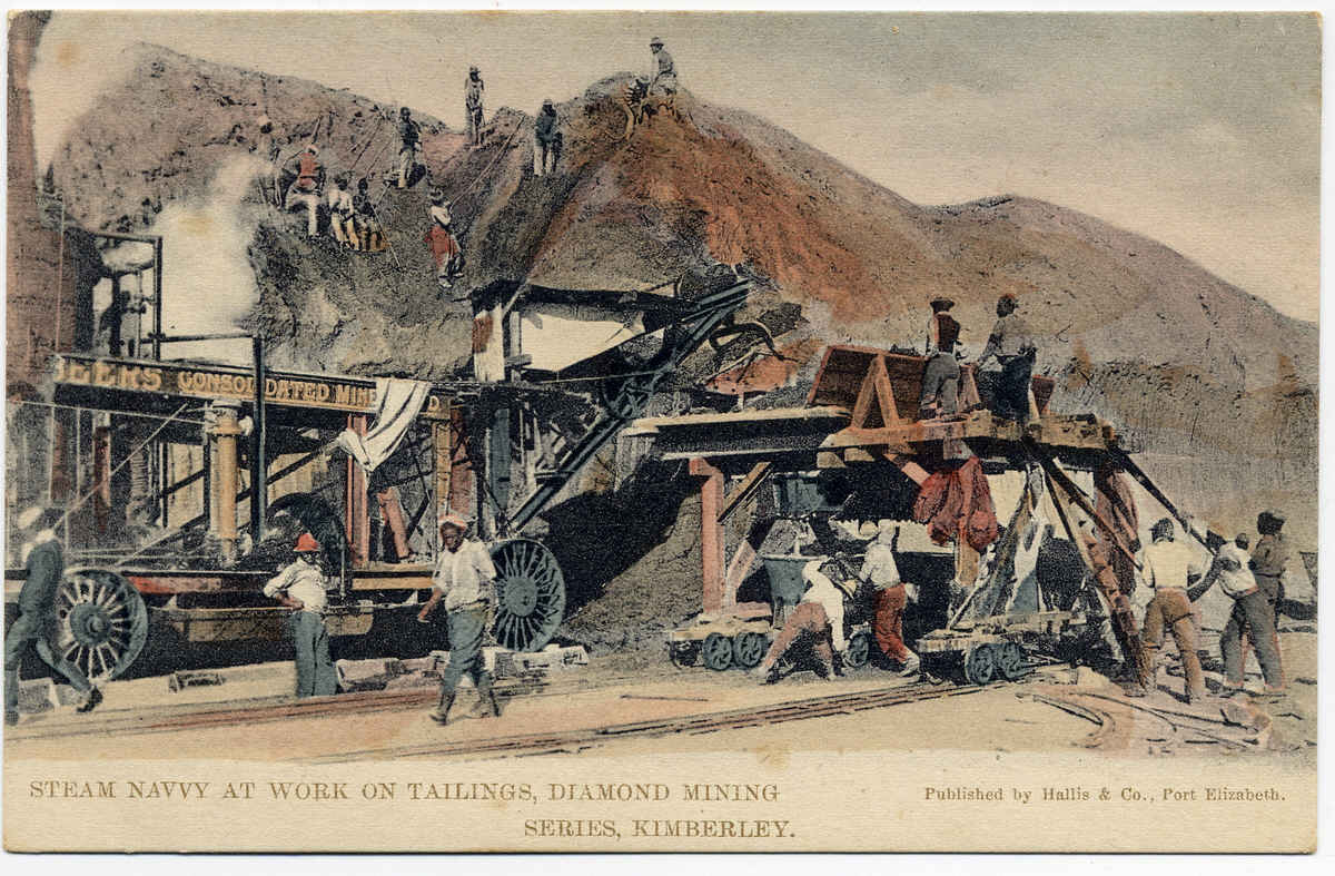 Kimberley Steam Navvy at work on tailings w