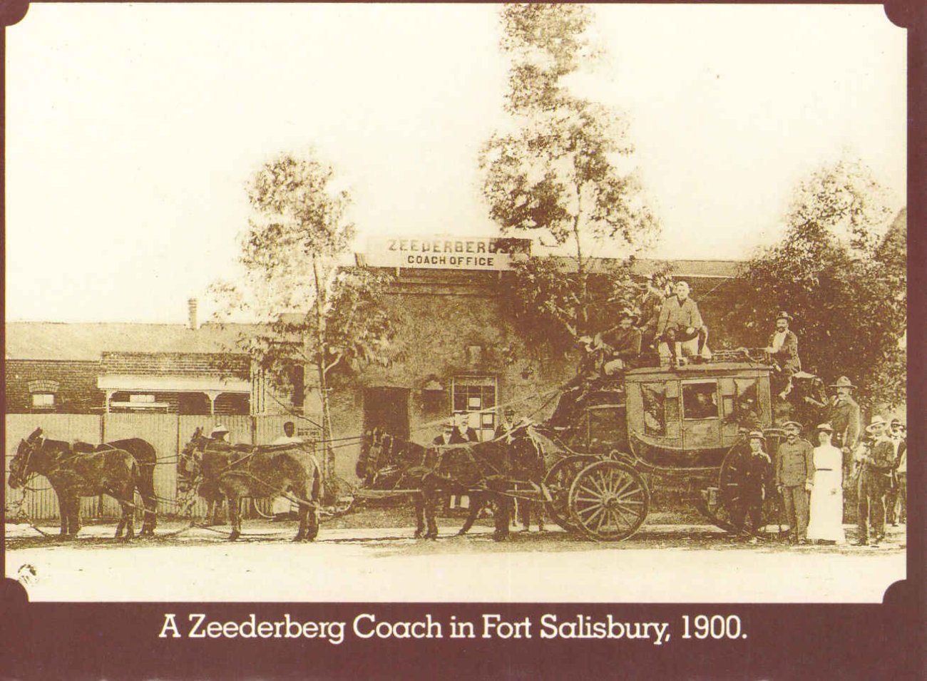 A Zeederburg Coach in Fort Salisbury 1900