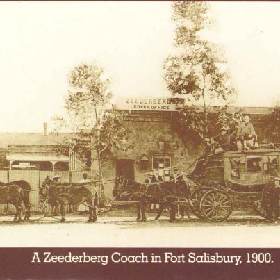 A Zeederburg Coach in Fort Salisbury 1900