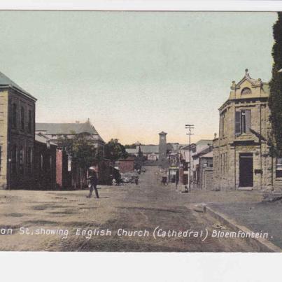 Gordon St showing English church , Bloemfontein