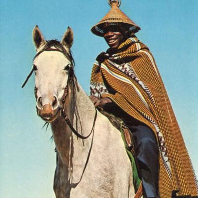 Mosotho Horseman on Basotho Pony Lesotho