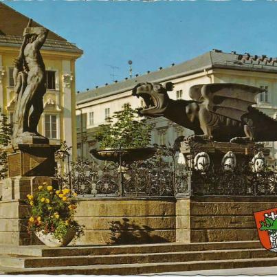 Klagenfurt, Lindwurmbrunnen (Fountains)