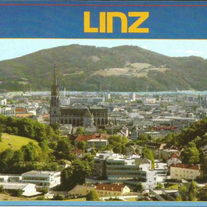 Linz, View from Freinberg &amp; St. Mary's Cathedral