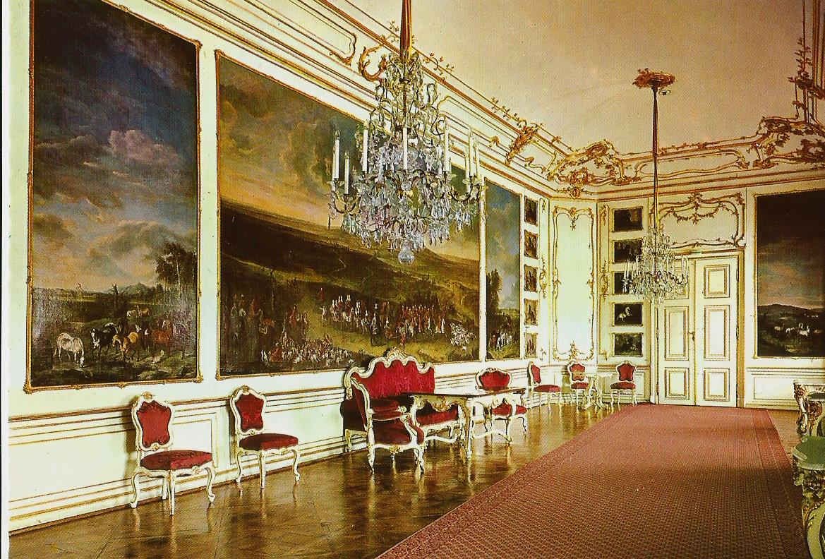 Rösselzimmer (Horse room with portraits of riding horses from the imperial stables on the walls)