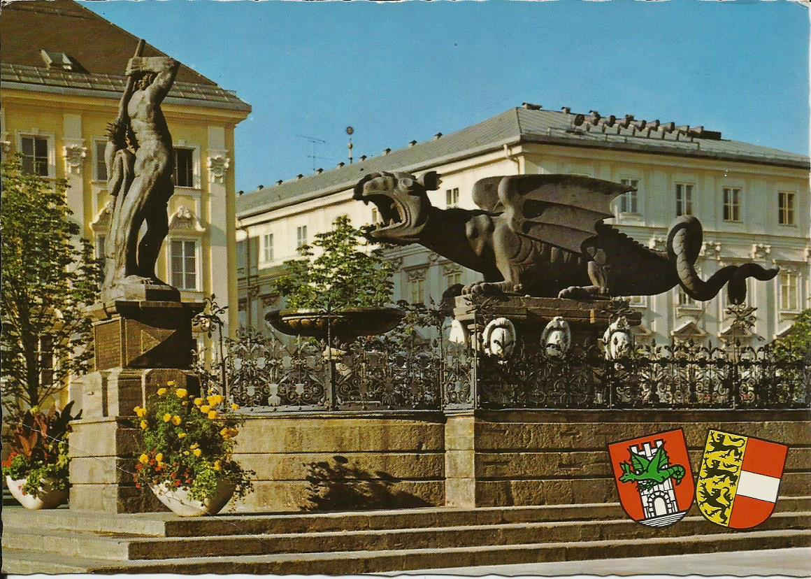 Klagenfurt, Lindwurmbrunnen (Fountains)