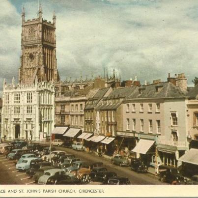 Cirencester, Market Place and St. John's Parish Church