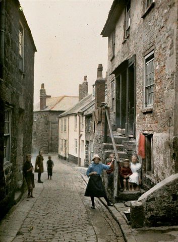 Cornwall, St. Ives Cobbled Street