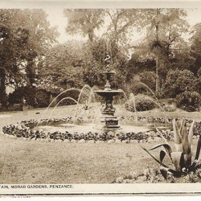 Cornwall, Penzance Morab Gardens Fountain