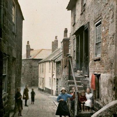 Cornwall, St. Ives Cobbled Street