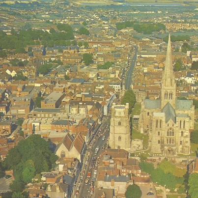 Chichester, Aerial View and Norman Cathedral