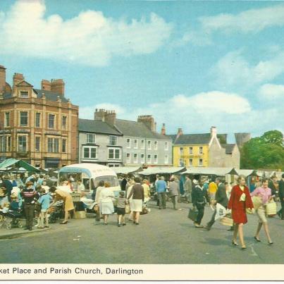 Darlington, The Market Place and Parish Church