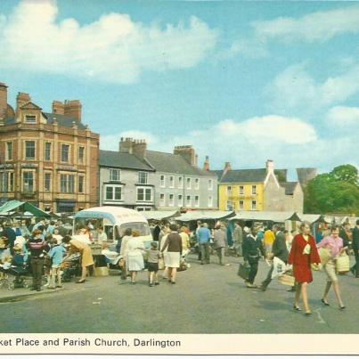 Darlington, The Market Place and Parish Church