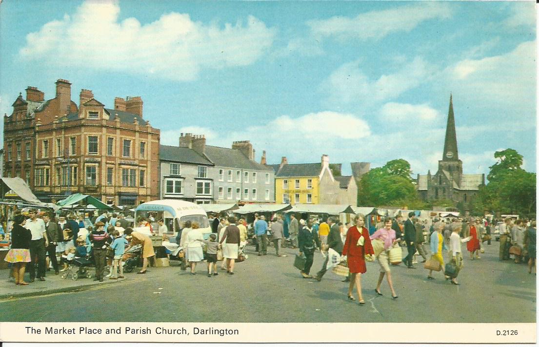 Darlington, The Market Place and Parish Church