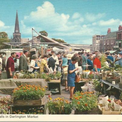 Darlington, Flower stalls in Darlington Market