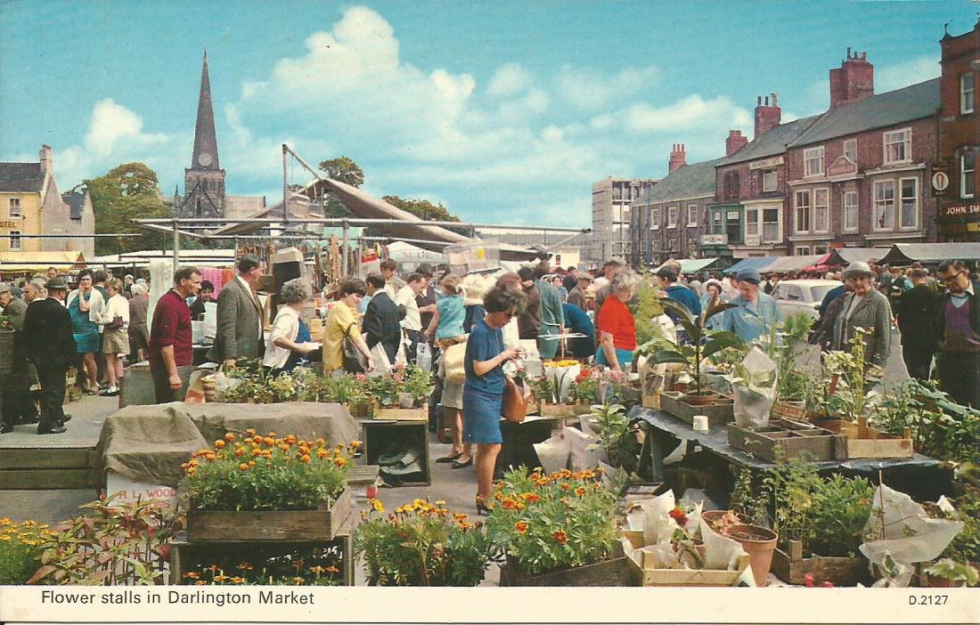 Darlington, Flower stalls in Darlington Market