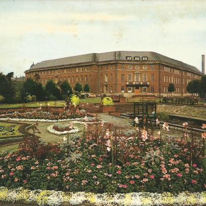 Derby, The Council House from River Gardens