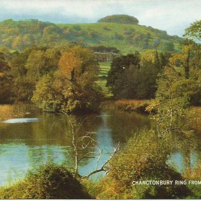 Sussex, Chanctonbury Ring from Wiston, South Downs