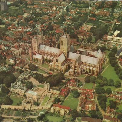 Lincoln, The Cathedral, Aerial View