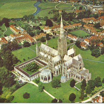Salisbury, Aerial view &amp; The Cathedral