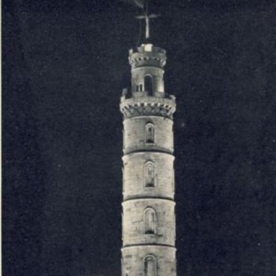 Edinburgh Nelson Column Floodlit Calton Hill