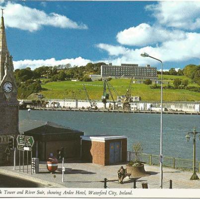 Waterford City, Clock Tower, Ardee Hotel and River Suir