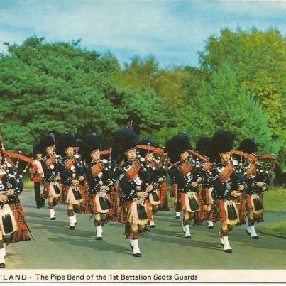 Scotland, The Pipe Band of the 1st Battalion Scots Guards