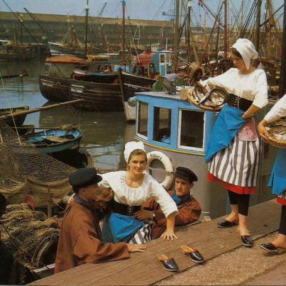 France, North Coast. Folklore of France. Costumes dating back to 1850