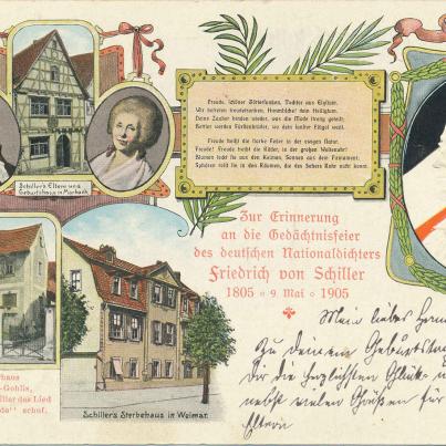 Von Schiller, Geburtshaus,  &quot;Schuf&quot;haus&quot; von &quot;An die Freude&quot; und Sterbehaus