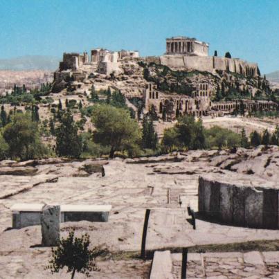 Athens, The Acropolis as seen from Socrates' prison