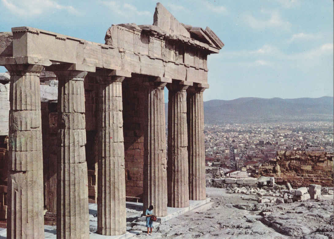 Athens, Propylaea, View to the city