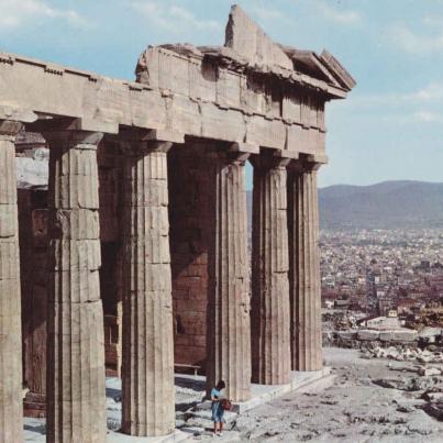 Athens, Propylaea, View to the city