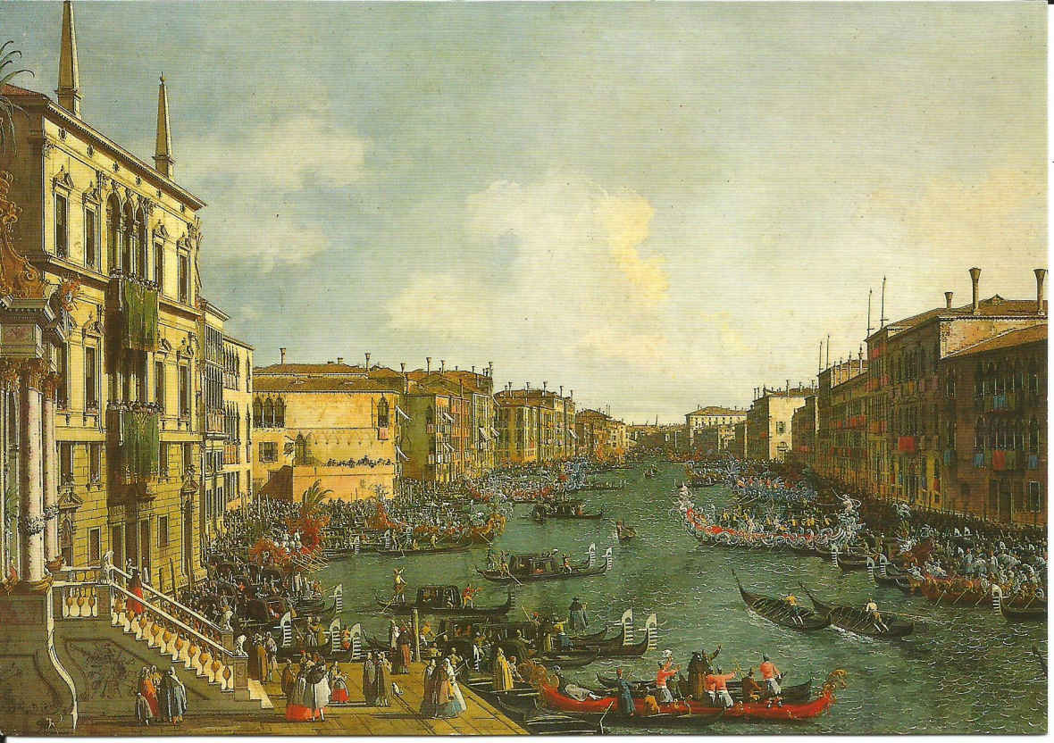 Venice, A Regatta on the Grand Canal by Giovanni Antonio Canal (1697-1768)