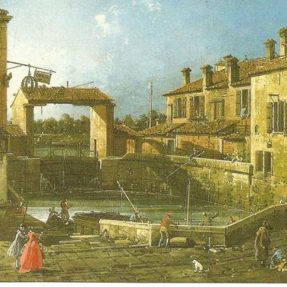 Dolo, Lock Gate on the Brenta by Giovanni Antonio Canal (1697-1768)