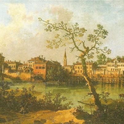 Padua (possibly), A View of a Town on a River Bank by Giovanni Canal (1697-1768)