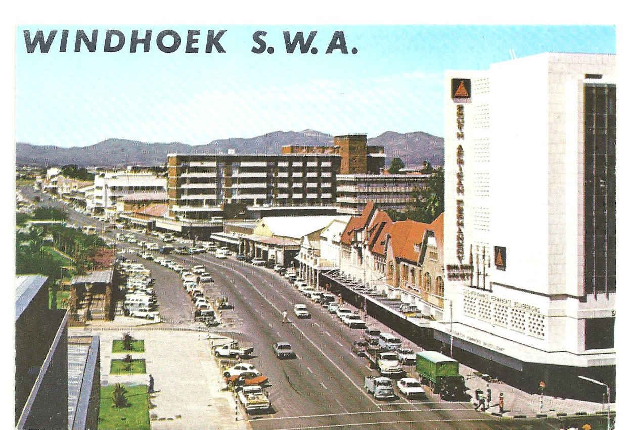 Windhoek, Namibia, Kaiser Street and Auas Mountains