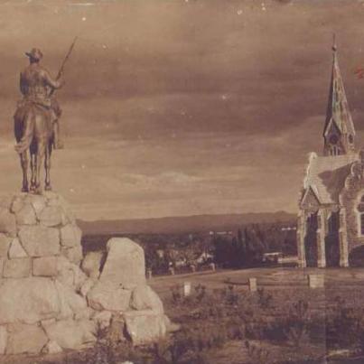 Windhoek Ruiterstandbeeld en Lutherse Kerk