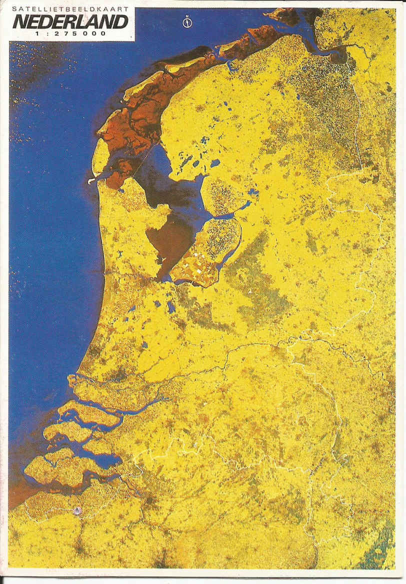 Nederland, Satellietbeeldkaart