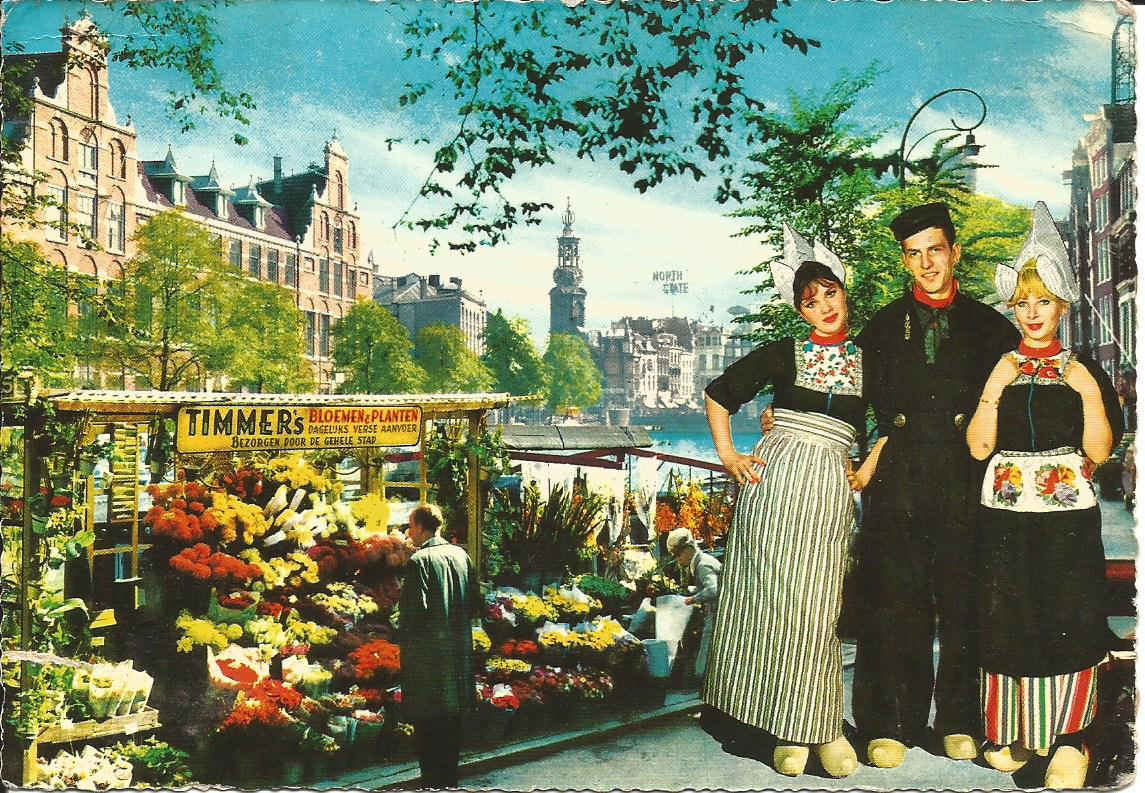 Amsterdam, Bloemenmarkt met Munttoren