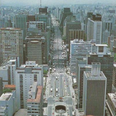 Sao Paulo, Aerial View - Paulista Avenue