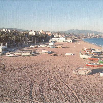 Badalona, View along the beach