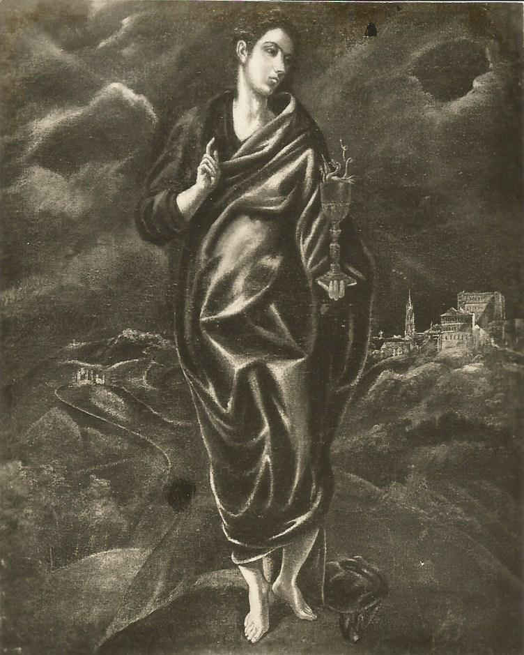 Pinacoteca de Montserrat, St. John, The Evangelist - Painting by El Greco (1545-1614)