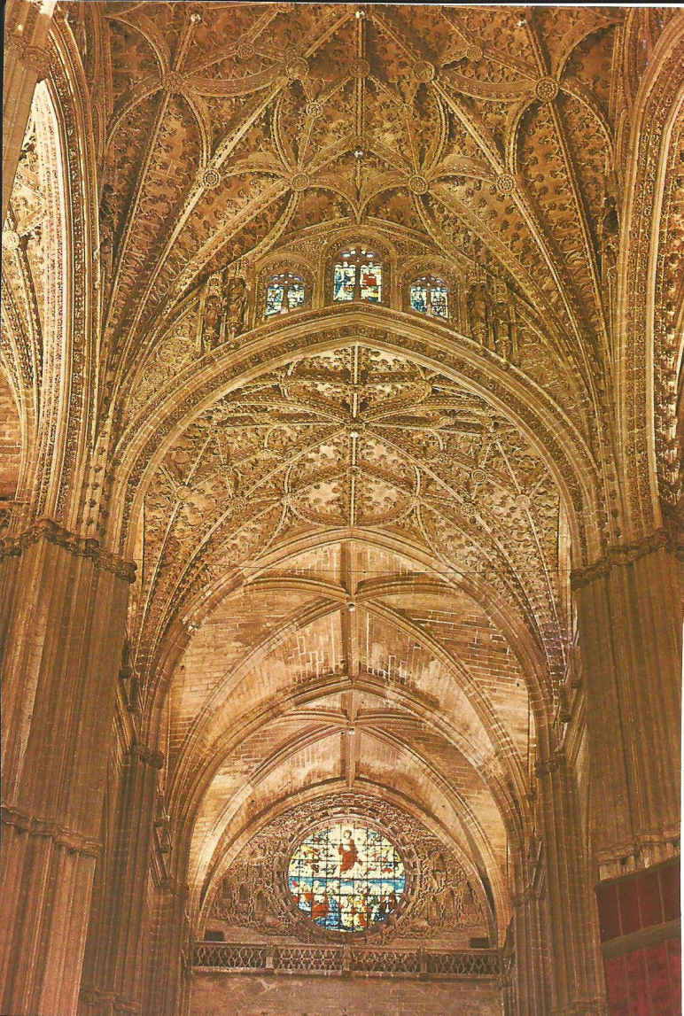 Sevilla, The Cathedral, Central vaults and Artistic glow Windows