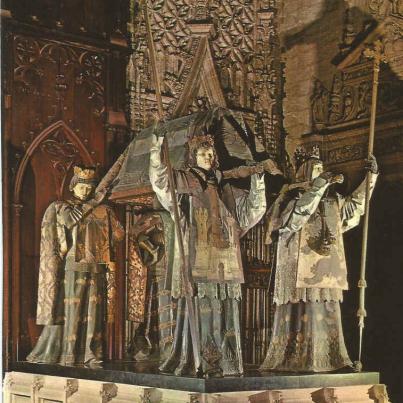 Sevilla, The Cathedral, Monument to the remains of Columbus