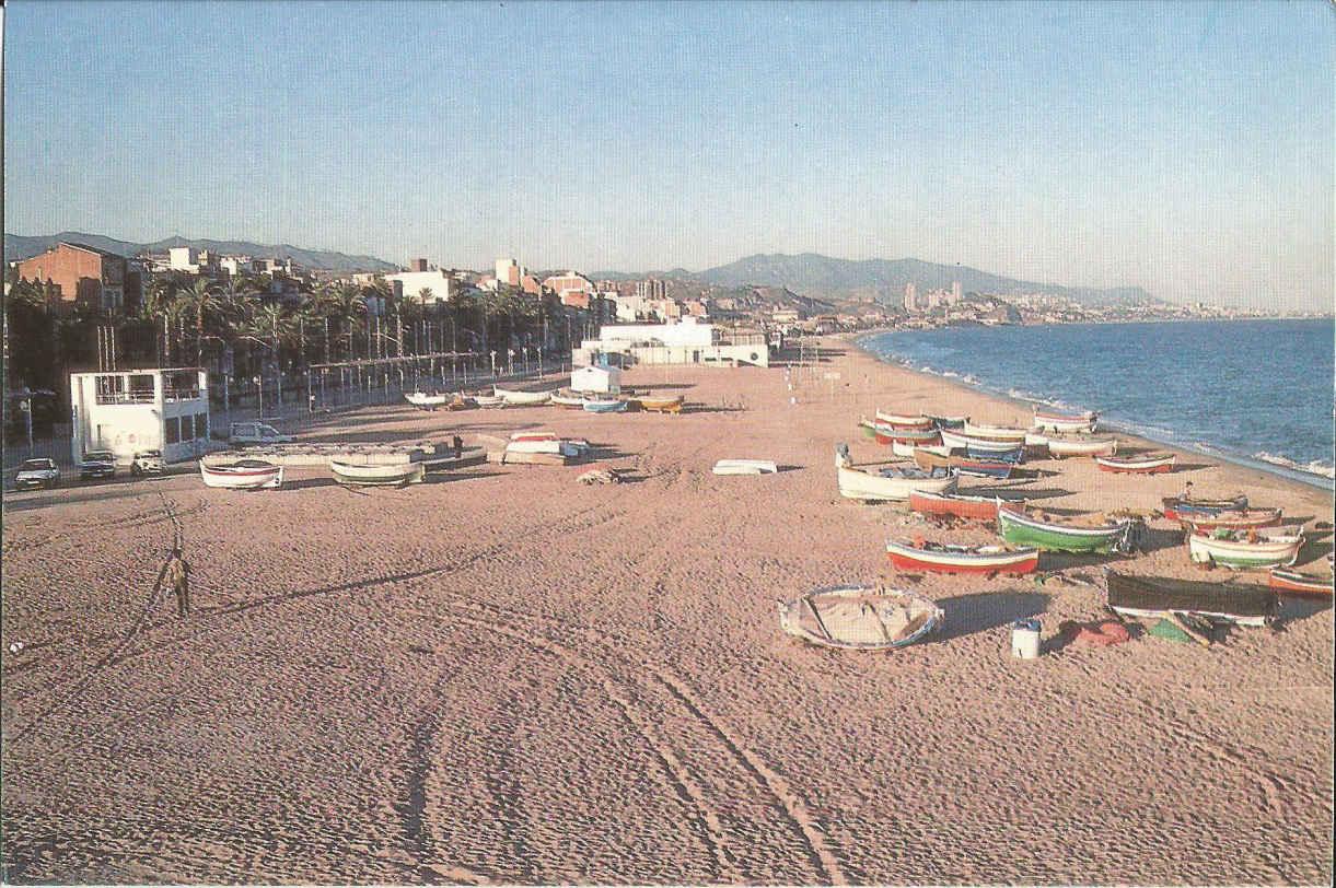 Badalona, View along the beach