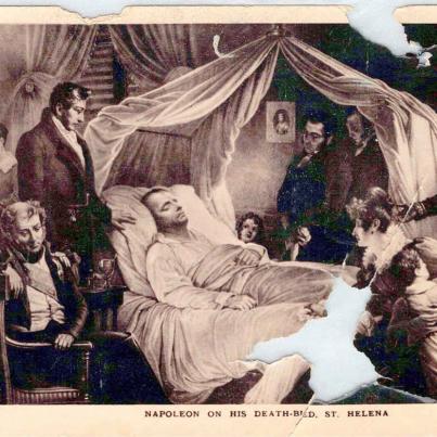 Napoleon on his death bed-St Helena