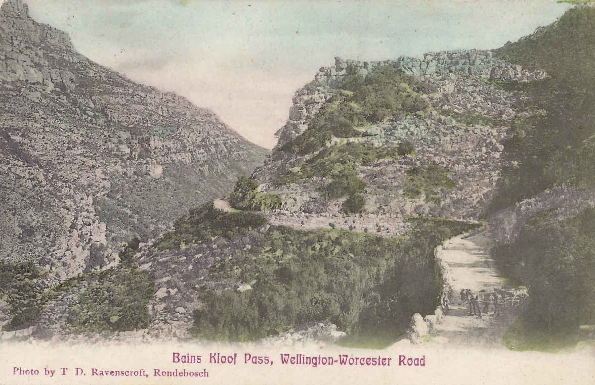 Bains Kloof Pass, Wellington-Worcester Road, postal cancellation 1910