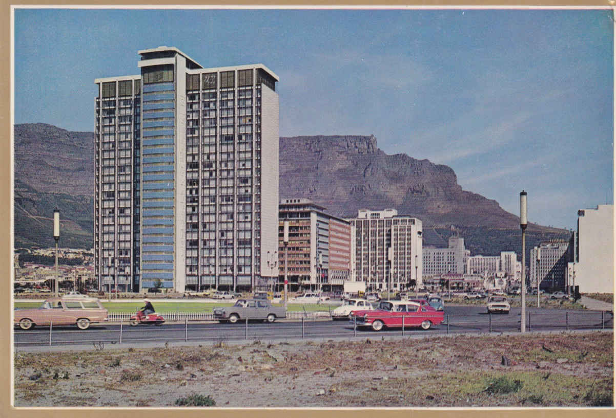Cape Town, Reclaimed foreshore with the 26 storey building which was the highest in Africa